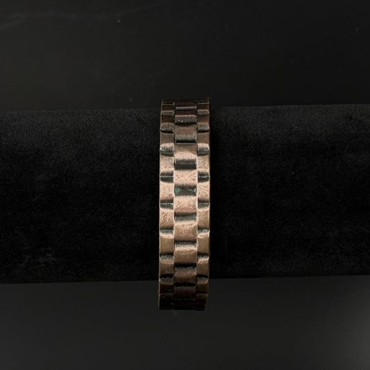 Kobber armbånd med magneter og præget mønster - Frøken Lilly