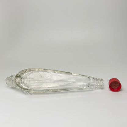 Vintage Seehund-Flasche aus Glas mit Stopfen, deutsch