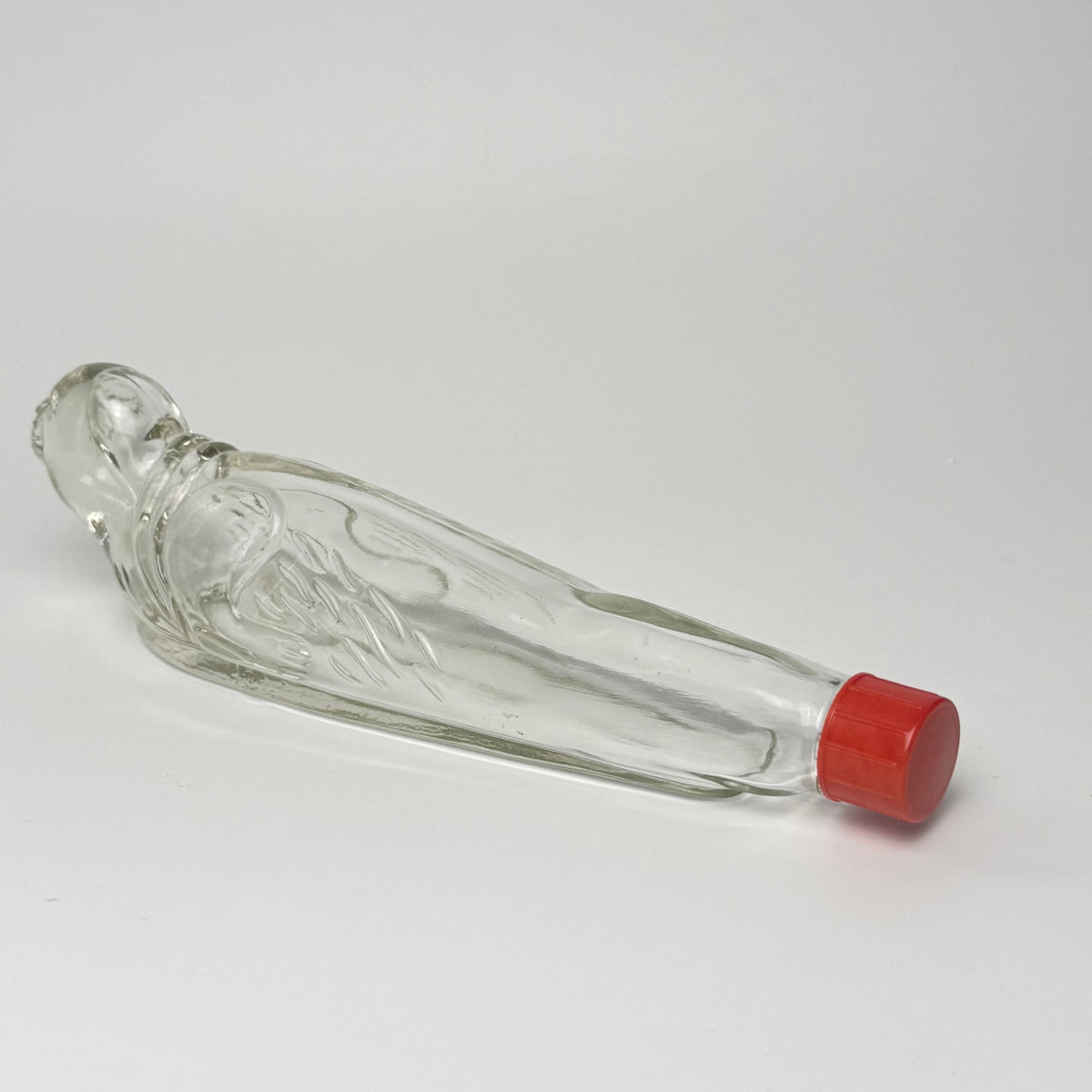 Vintage Seehund-Flasche aus Glas mit Stopfen, deutsch