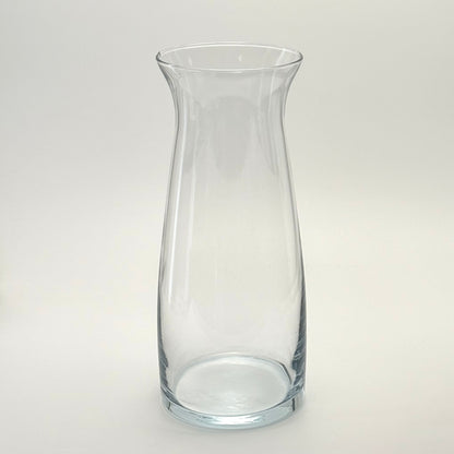 Glasvase i klart glas med svunget form, 26 cm