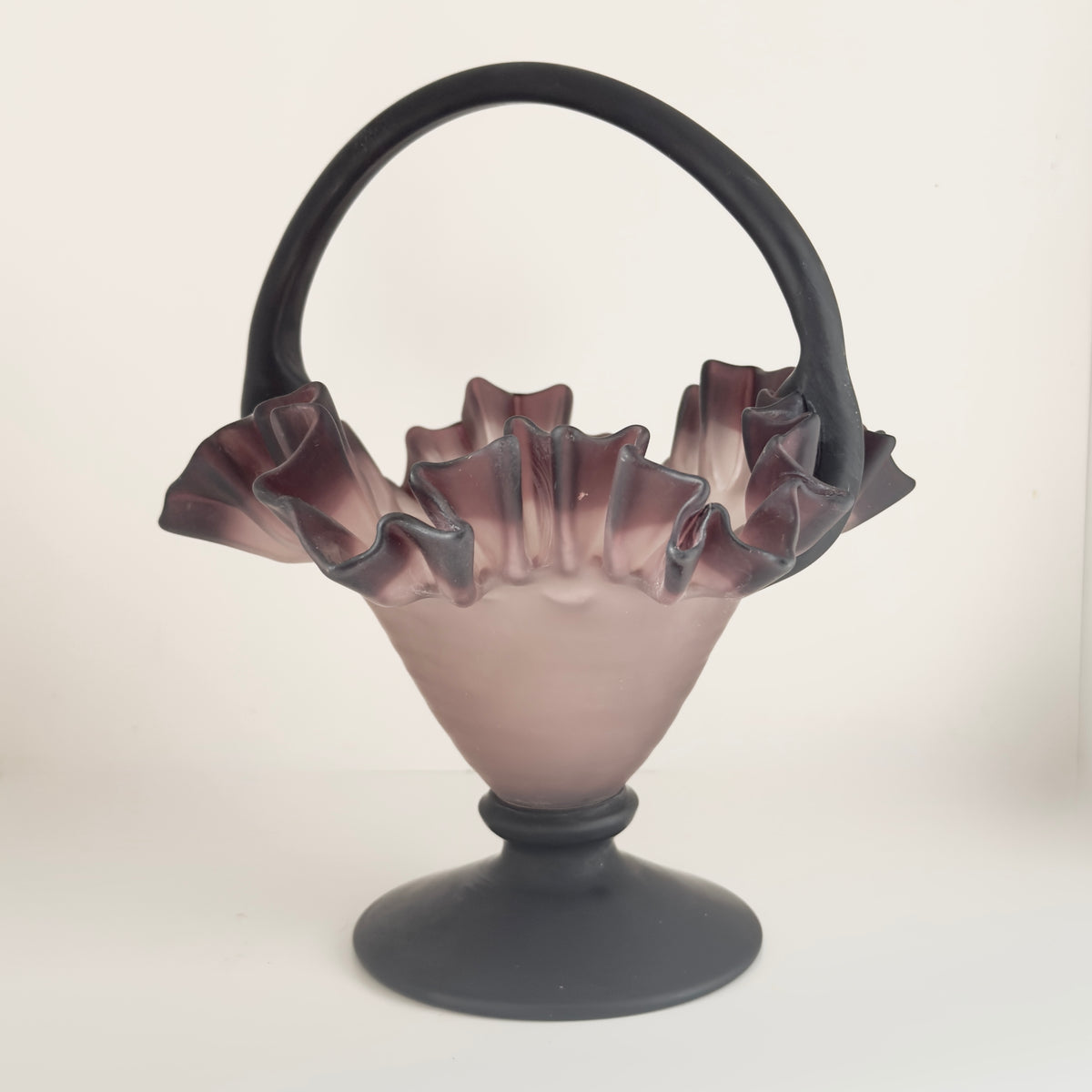 Wunderschöner Brautkorb/Glasschale – Art Nouveau inspiriert