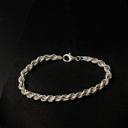 Massivt rebkæde armbånd i 925 sterlingsølv