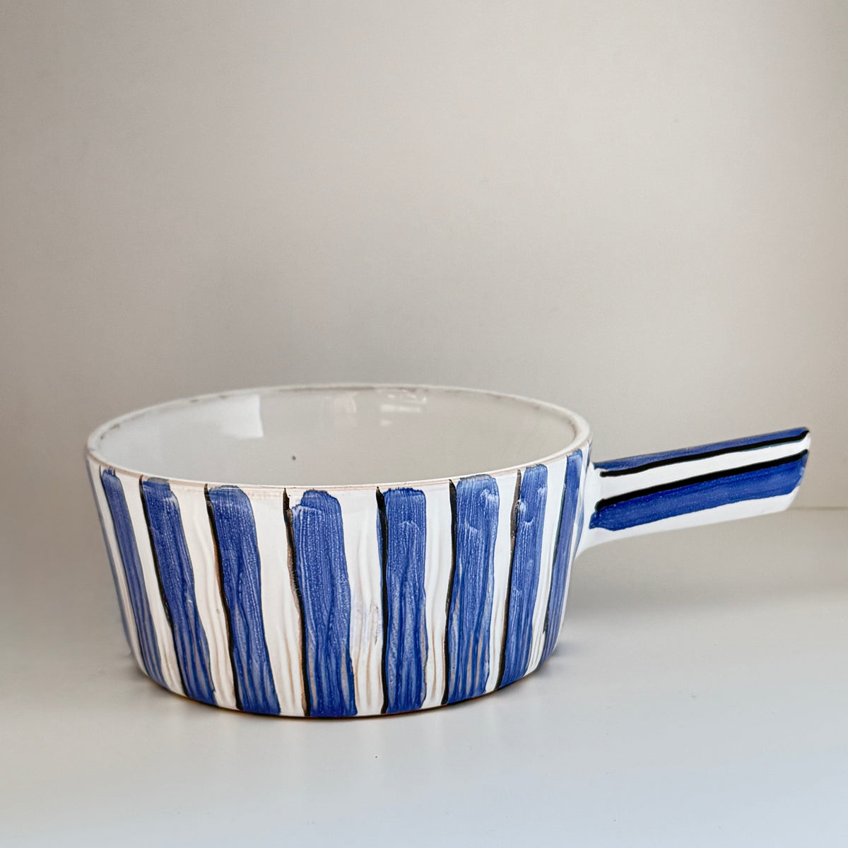 Hørsholm Keramik skål med hank og striber
