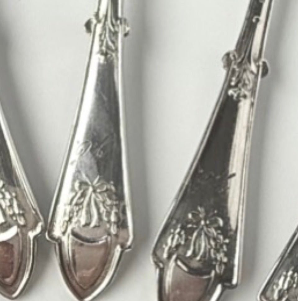 6 Art Nouveau antikke M&TB teskeer - Frøken Lilly