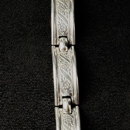 Speidel antikes Armband aus 835er Silber mit von Skønvirke inspiriertem Blumendekor -
