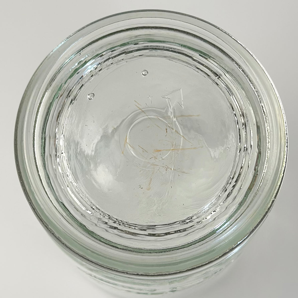 Kastrup Glasværk henkogningsglas 18,5 cm – gammelt sylteglas med glaslåg