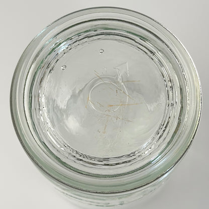Kastrup Glasværk henkogningsglas 18,5 cm – gammelt sylteglas med glaslåg