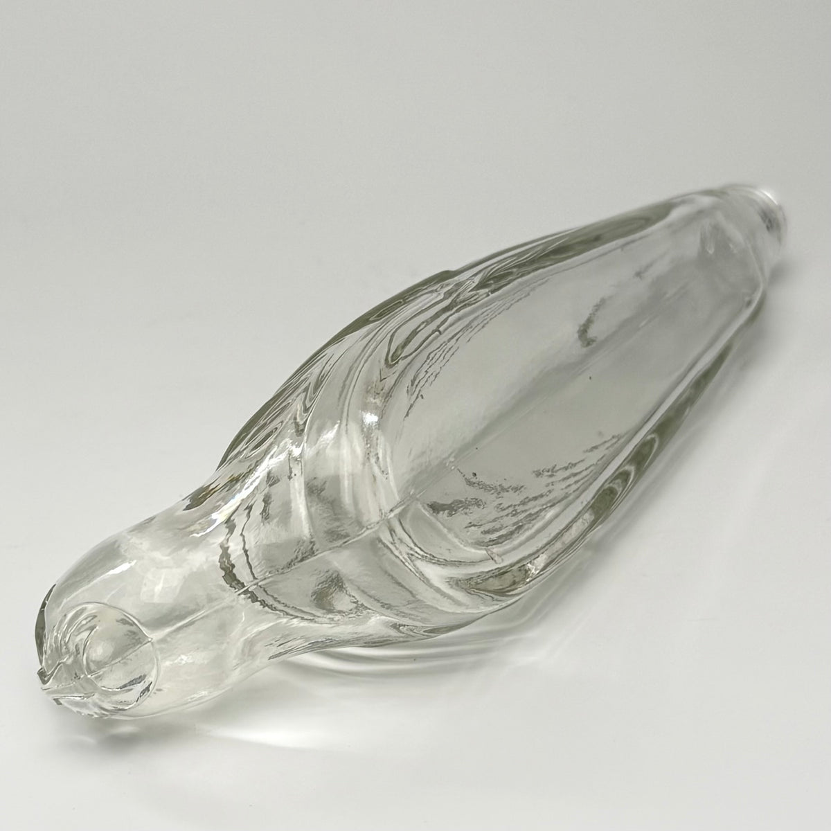 Vintage Seehund-Flasche aus Glas mit Stopfen, deutsch
