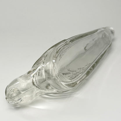 Vintage Seehund-Flasche aus Glas mit Stopfen, deutsch