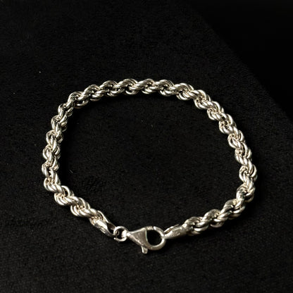 Massivt rebkæde armbånd i 925 sterlingsølv