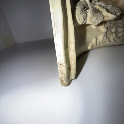 Vintage Wandkonsole mit Engel - Putte aus Polyresin 22 cm