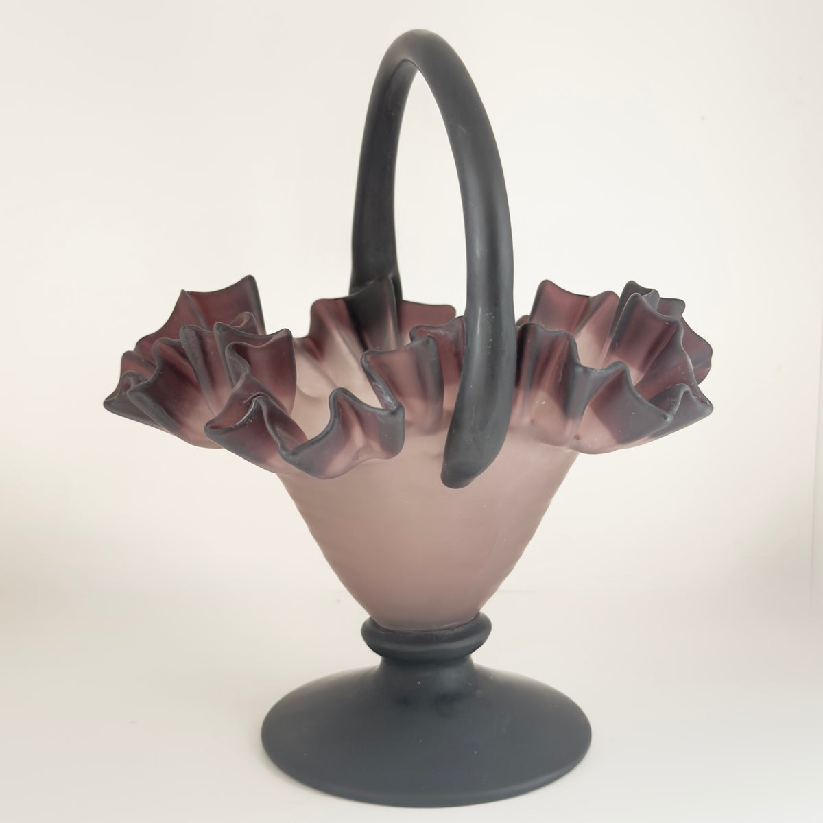 Wunderschöner Brautkorb/Glasschale – Art Nouveau inspiriert