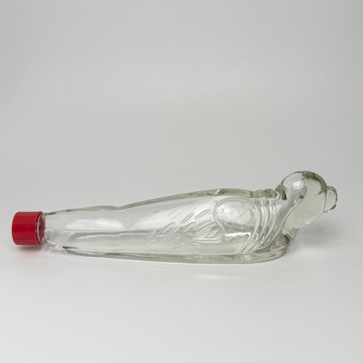 Vintage Seehund-Flasche aus Glas mit Stopfen, deutsch