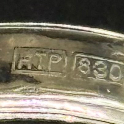 Vintage Creolen aus 830er Silber – HTP – 0,5 cm breit