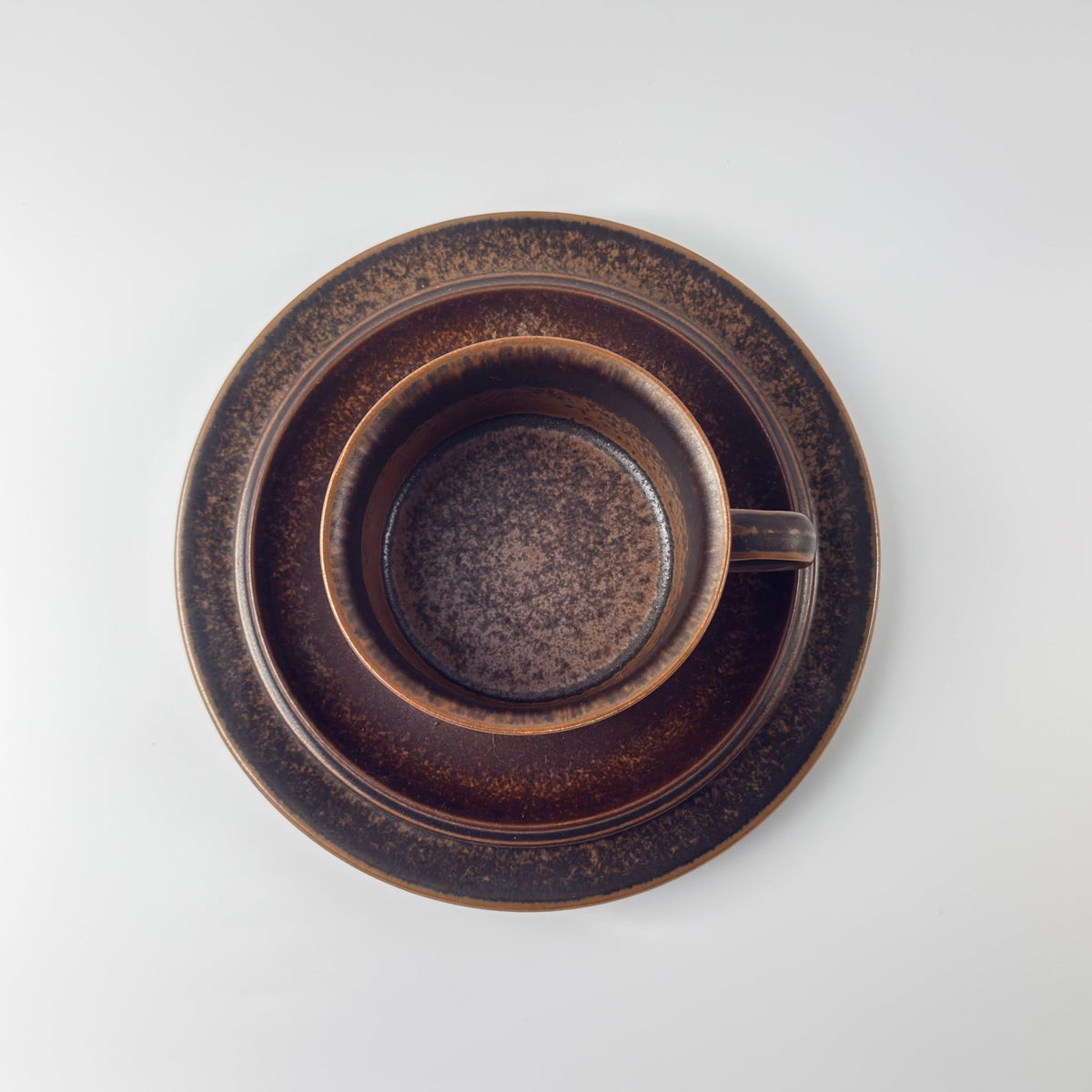 Arabia Ruska kaffekop med underkop og sidetallerken - Frøken Lilly