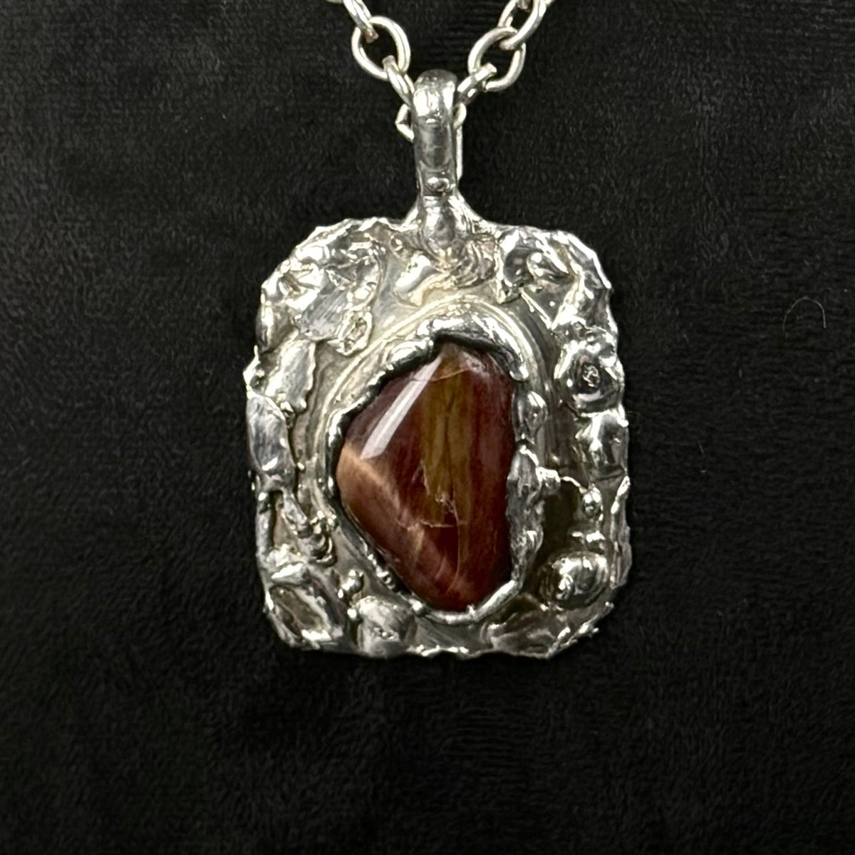 D.S. Handmade Denmark vintage brutalistisk halskæde - Frøken Lilly