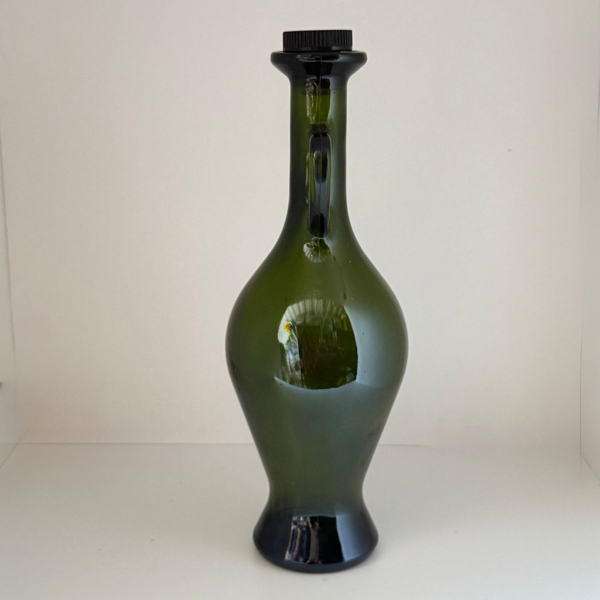 Grøn glaskaraffel / olivenolieflaske - Frøken Lilly