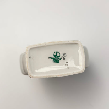 Lubiana kashubisk porcelænsvase blå folkedekor – vintage polen 1970’erne - Frøken Lilly