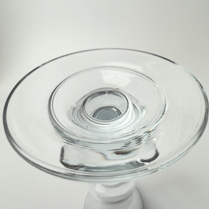 Mundblæste glas lysestager – vintage europæisk glas – sæt af 2 - Frøken Lilly