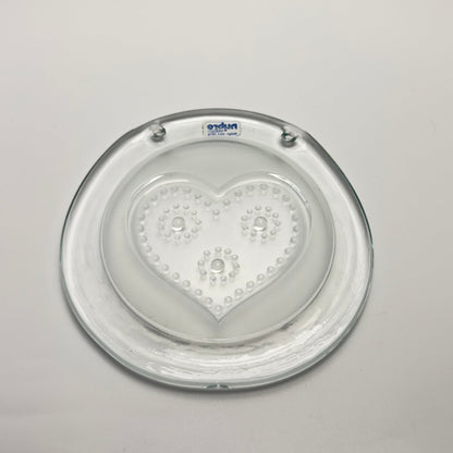 Nybro Glasbruk glashjerte vægdekoration – svensk vintage glas 1970 - 1980 - Frøken Lilly