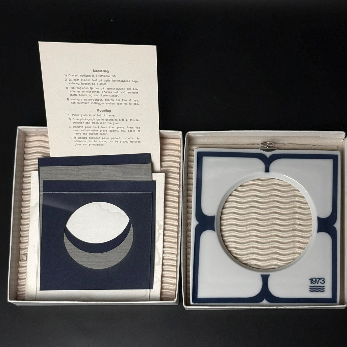 Royal Copenhagen årsramme 1973 med 925 sterlingsølv ophæng – A. Michelsen - Frøken Lilly