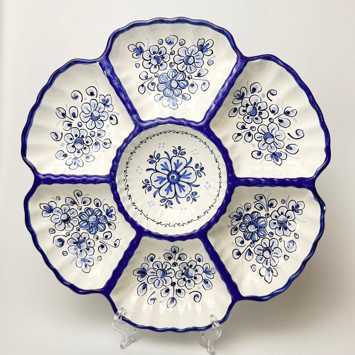 Spansk håndlavet keramikfad ceramical – tapas serveringsfad 32 cm - Frøken Lilly