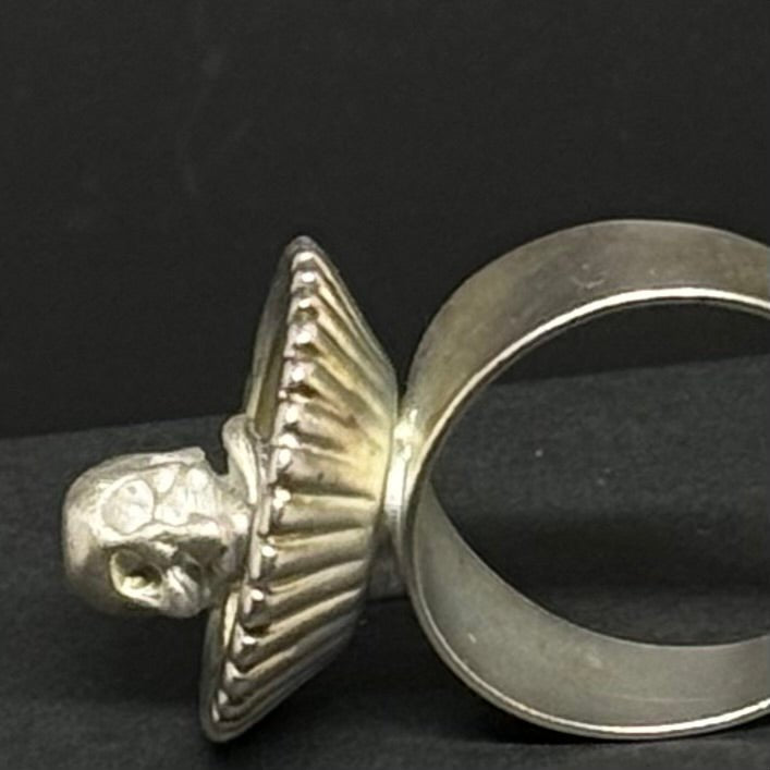 Vintage justerbar ring med dødningehoved - Frøken Lilly